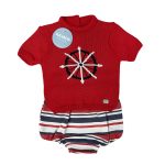 Conjunto de bebé vermelho