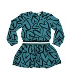 Vestido Casual Verde Corações EMC