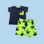 Conjunto 2 peças verde/azul EMC