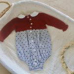 Body Bebé Vermelho/Cinza - JULIANA