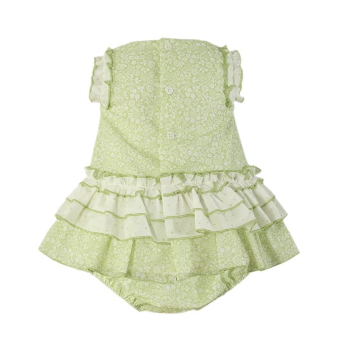 Vestido verde florido com tapa fralda Miranda - Image 3
