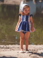 Vestido com tapa fralda e touca DBB Collection