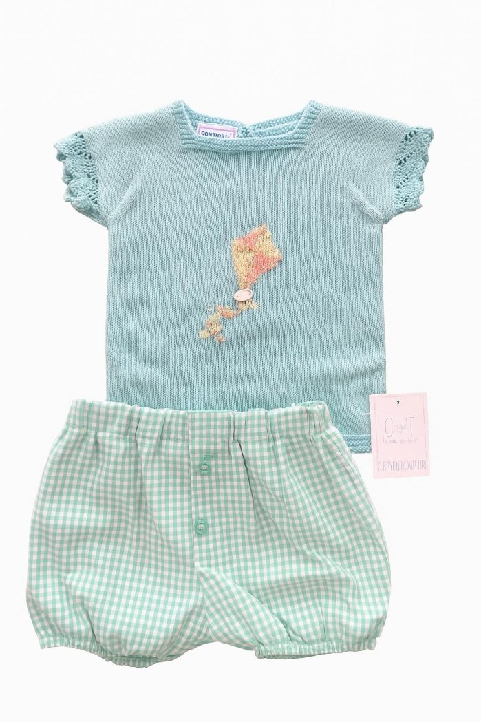 Conjunto menina calção e camisola Carmen Taberner - Image 1